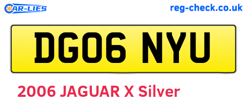 DG06NYU are the vehicle registration plates.