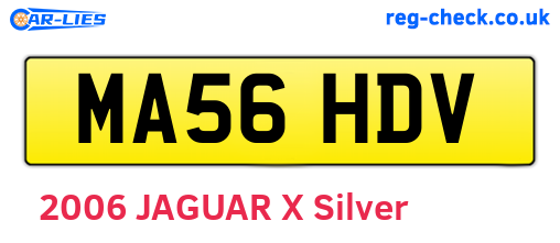 MA56HDV are the vehicle registration plates.