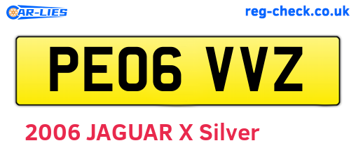 PE06VVZ are the vehicle registration plates.