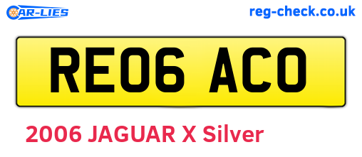RE06ACO are the vehicle registration plates.
