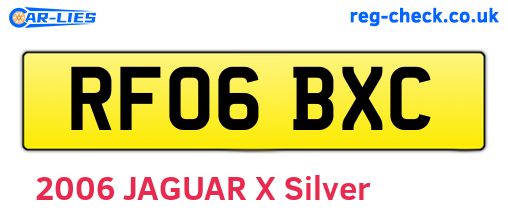 RF06BXC are the vehicle registration plates.