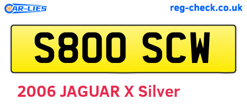 S800SCW are the vehicle registration plates.