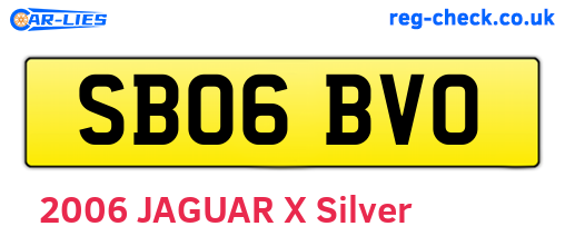 SB06BVO are the vehicle registration plates.