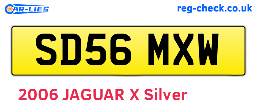 SD56MXW are the vehicle registration plates.