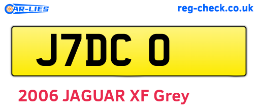 J7DCO are the vehicle registration plates.