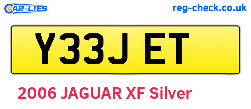 Y33JET are the vehicle registration plates.