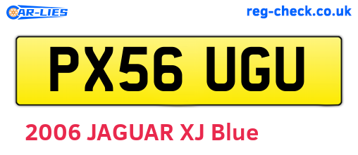 PX56UGU are the vehicle registration plates.
