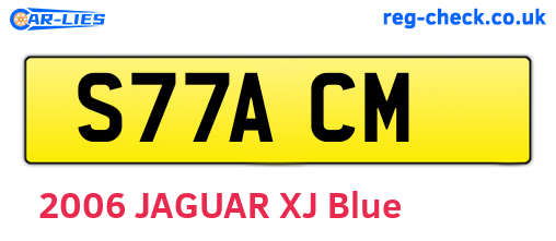S77ACM are the vehicle registration plates.