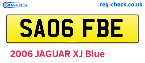 SA06FBE are the vehicle registration plates.