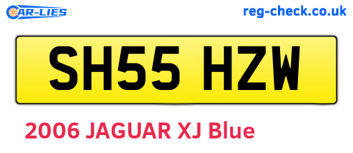 SH55HZW are the vehicle registration plates.