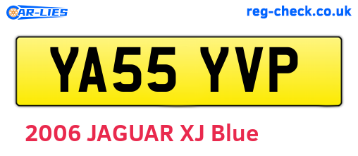 YA55YVP are the vehicle registration plates.