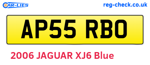 AP55RBO are the vehicle registration plates.