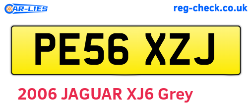 PE56XZJ are the vehicle registration plates.