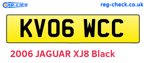 KV06WCC are the vehicle registration plates.