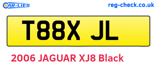 T88XJL are the vehicle registration plates.