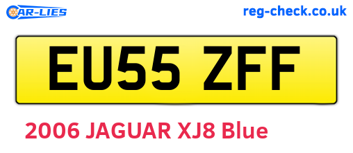 EU55ZFF are the vehicle registration plates.