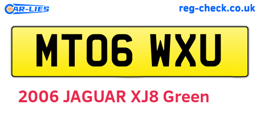 MT06WXU are the vehicle registration plates.