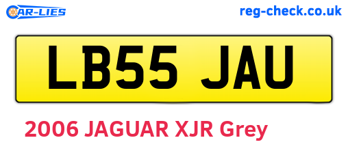 LB55JAU are the vehicle registration plates.