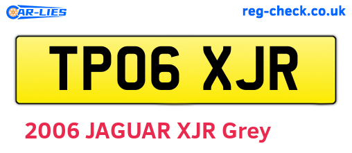 TP06XJR are the vehicle registration plates.