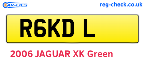 R6KDL are the vehicle registration plates.