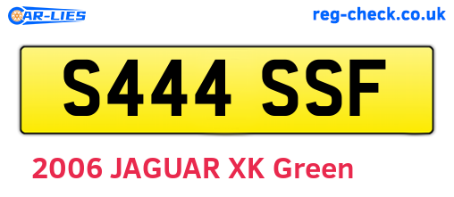 S444SSF are the vehicle registration plates.