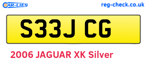 S33JCG are the vehicle registration plates.