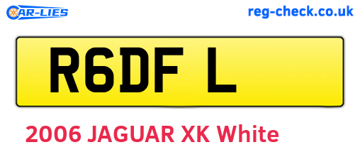 R6DFL are the vehicle registration plates.