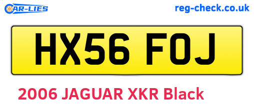 HX56FOJ are the vehicle registration plates.