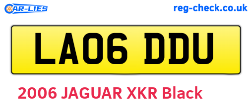 LA06DDU are the vehicle registration plates.