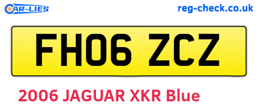 FH06ZCZ are the vehicle registration plates.