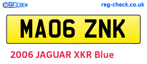 MA06ZNK are the vehicle registration plates.