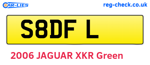 S8DFL are the vehicle registration plates.