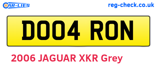 DO04RON are the vehicle registration plates.