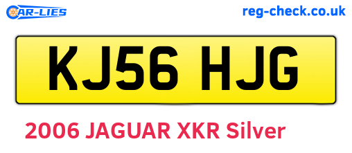 KJ56HJG are the vehicle registration plates.