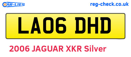 LA06DHD are the vehicle registration plates.