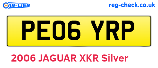 PE06YRP are the vehicle registration plates.