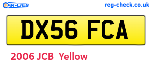 DX56FCA are the vehicle registration plates.
