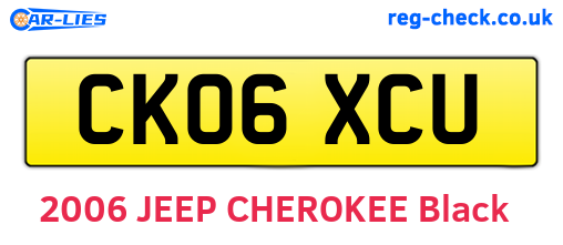 CK06XCU are the vehicle registration plates.