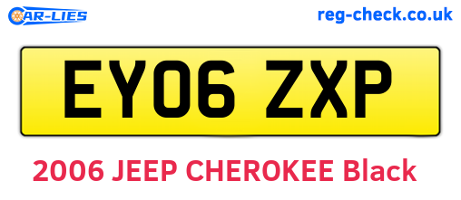 EY06ZXP are the vehicle registration plates.