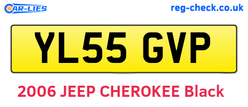 YL55GVP are the vehicle registration plates.