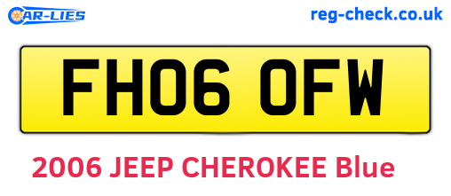 FH06OFW are the vehicle registration plates.