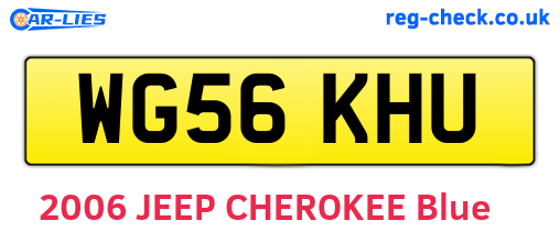 WG56KHU are the vehicle registration plates.