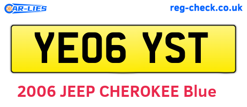 YE06YST are the vehicle registration plates.