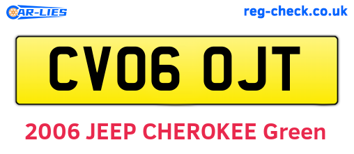 CV06OJT are the vehicle registration plates.