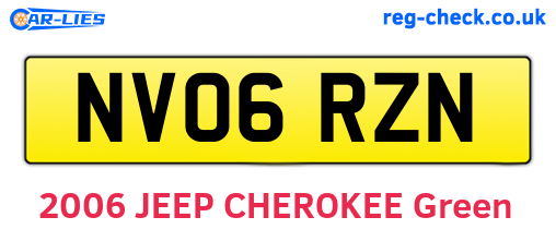 NV06RZN are the vehicle registration plates.