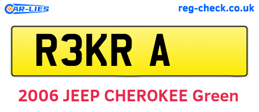 R3KRA are the vehicle registration plates.