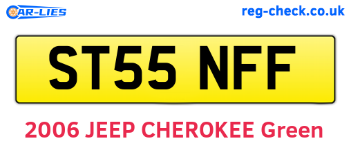 ST55NFF are the vehicle registration plates.
