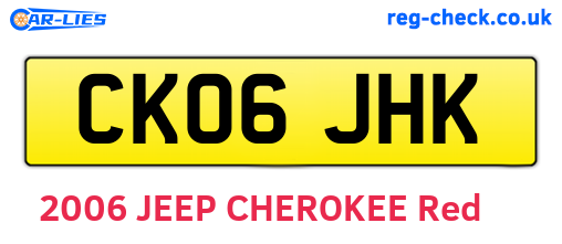 CK06JHK are the vehicle registration plates.
