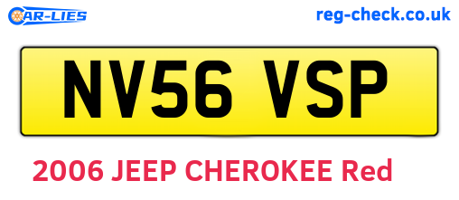 NV56VSP are the vehicle registration plates.