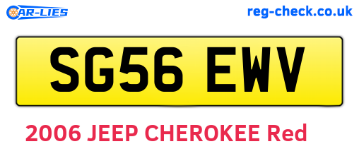 SG56EWV are the vehicle registration plates.
